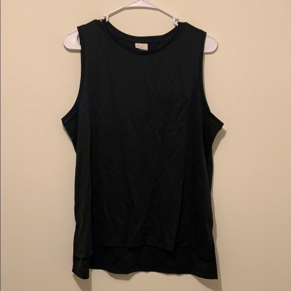 Black Tank Top w/ Breast Pocket